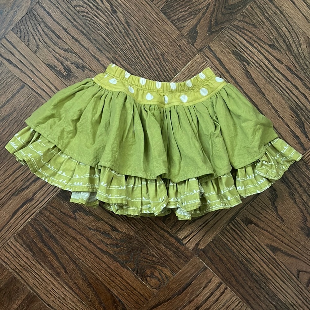 Layered lime green skirt by Persnickety 3T